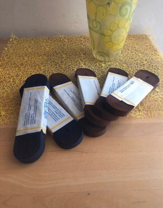 Elastico per cucito blu e marrone