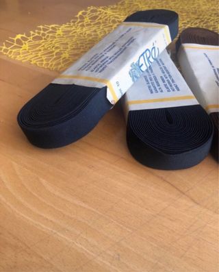 Elastico per cucito blu e marrone