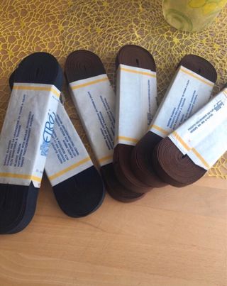 Elastico per cucito blu e marrone