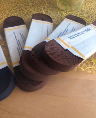 Elastico per cucito blu e marrone