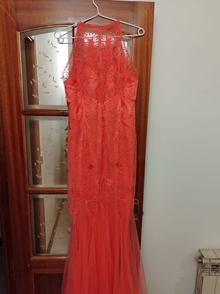 Vestido largo fiesta rojo