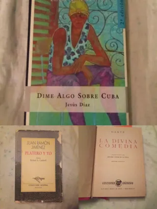 Lote 3 Libros: Cuba, Platero y Yo, Divina Comedia