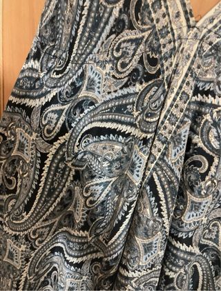 Vestido largo estampado paisley