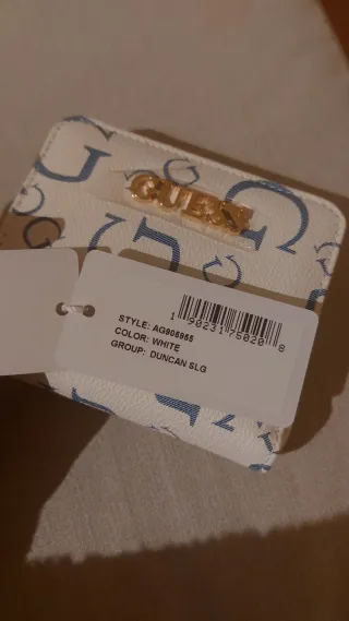 Portafoglio Guess donna bianco e blu nuovo