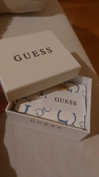 Portafoglio Guess donna bianco e blu nuovo