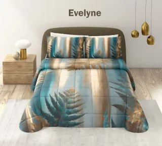Trapunta Evelyne con fantasia felci