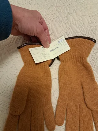 Guantes de mujer de  lana y piel