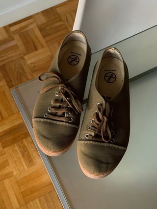 Zapatillas Lona Marrones y Verdes