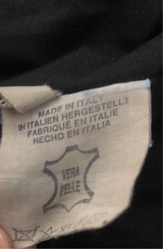 Giubbino vera pelle unisex nero XXL