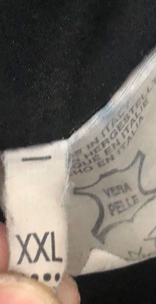 Giubbino vera pelle unisex nero XXL