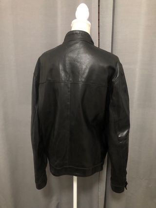 Giubbino vera pelle unisex nero XXL