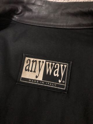 Giubbino vera pelle unisex nero XXL