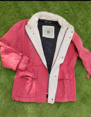 Chaqueta Caramelo Roja y Beige