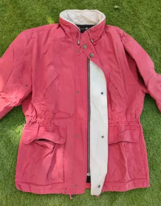 Chaqueta Caramelo Roja y Beige