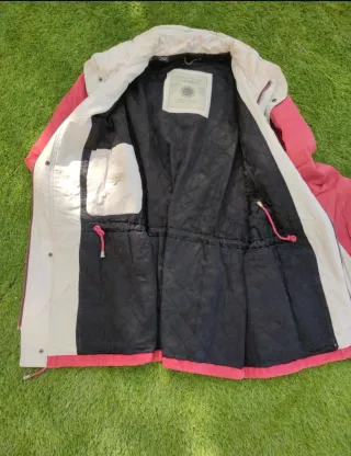 Chaqueta Caramelo Roja y Beige