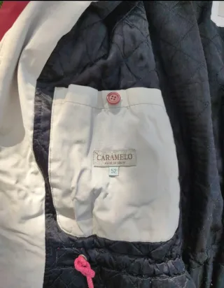 Chaqueta Caramelo Roja y Beige