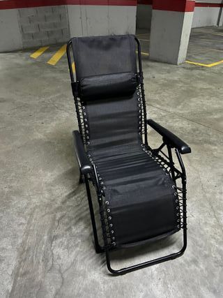 Set di due sedie sdraio pieghevoli e reclinabili