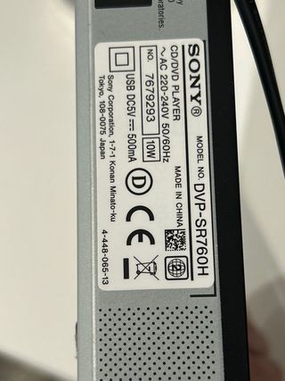 Reproductor DVD Sony