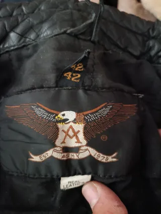 Motera cuero auténtico S Medidas indicadas