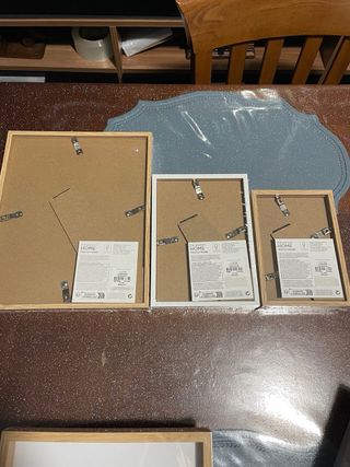 Set 14 cornici Primark in vetro d legno