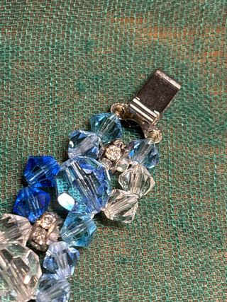 Pulsera de cuentas marrón y dorada de swaroski