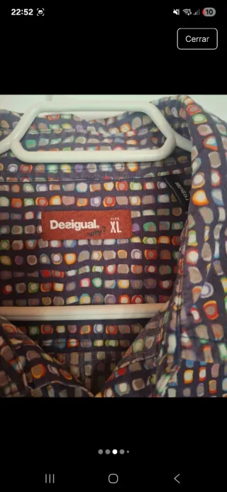 Camisa Desigual Talla XL Multicolor unisex