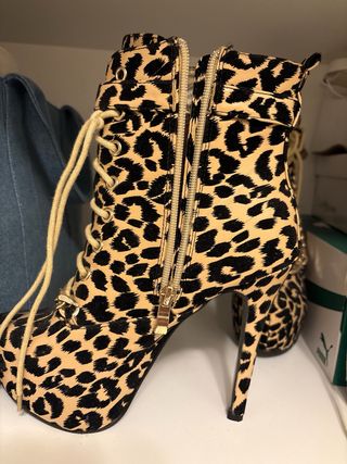 Botines Leopardo Tacón Aguja