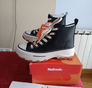Zapatillas plataforma Refresh negras talla 39