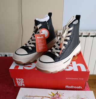 Zapatillas plataforma Refresh negras talla 39