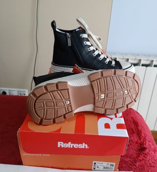 Zapatillas plataforma Refresh negras talla 39
