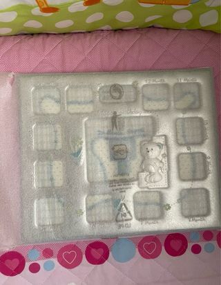 Cornice argento portafoto multipla neonato 12 mesi