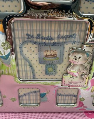 Cornice argento portafoto multipla neonato 12 mesi