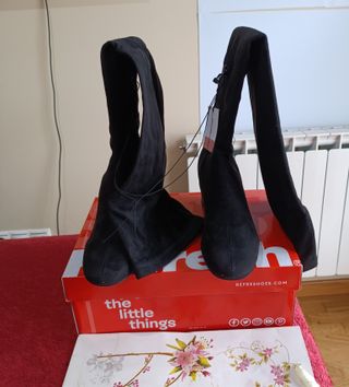 Botas mosqueteras negras talla 36