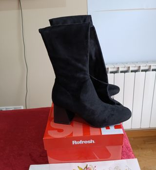 Botas mosqueteras negras talla 36