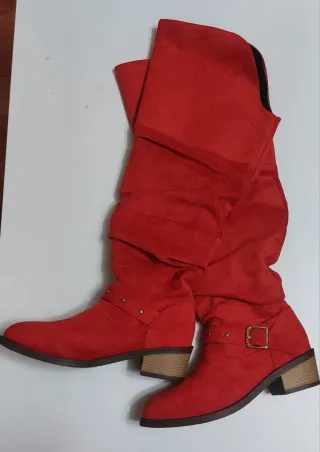 Botas altas rojas mujer a estrenar