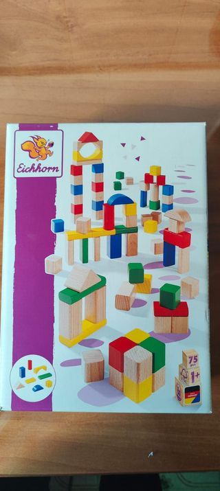 Eichhorn Bloques Madera Colores 75 Piezas