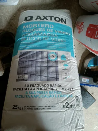 Mortero Axton para bloques de vidrio 25kg