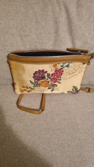 Bolso de tela Fallera y piel