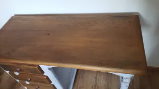 REBAJADO! Escritorio de madera azul y marrón