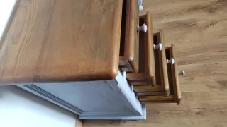 REBAJADO! Escritorio de madera azul y marrón