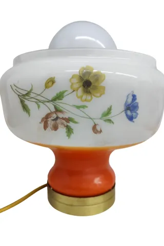 Lâmpada Vintage Vidro Florido