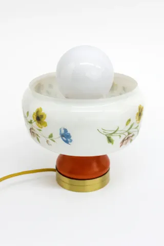 Lâmpada Vintage Vidro Florido