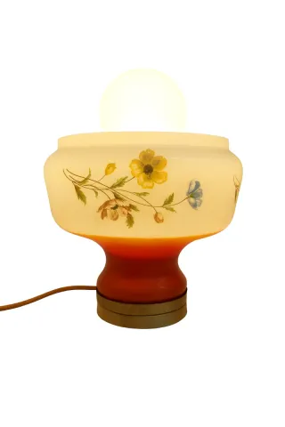 Lâmpada Vintage Vidro Florido