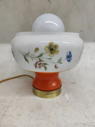 Lâmpada Vintage Vidro Florido