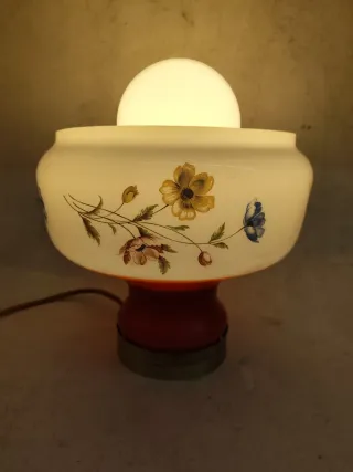 Lâmpada Vintage Vidro Florido