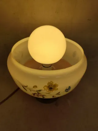 Lâmpada Vintage Vidro Florido