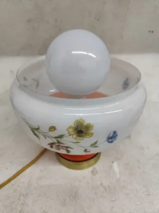 Lâmpada Vintage Vidro Florido