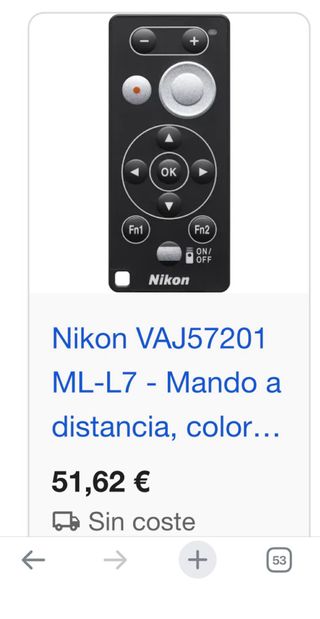 Mando Nikon ML-L7 Bluetooth + Trípode SmallRig