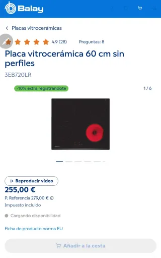 Vitrocerámica Balay