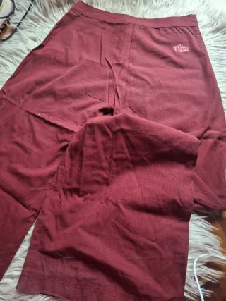 Pantalón Bershka Burdeos Talla S Algodón